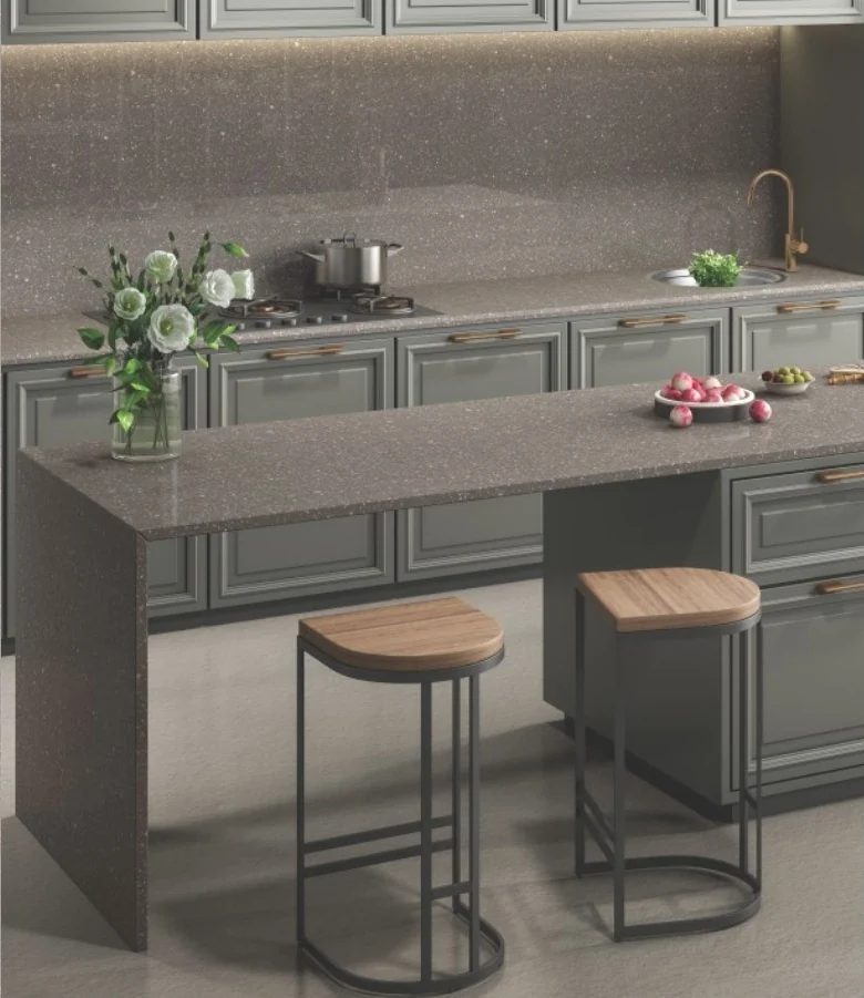 Atto Gray tiles in a contemporary kitchen